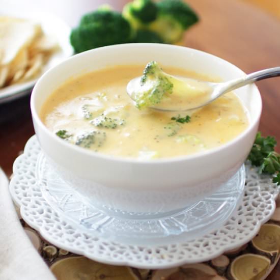 Broccoli Cheddar Soup For One