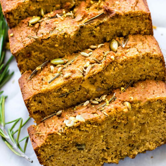 Rosemary Paleo Pumpkin Bread