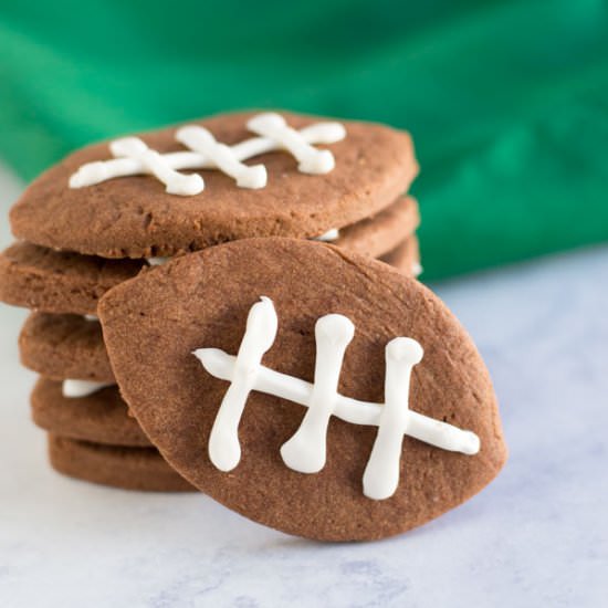 Chocolate Shortbread Footballs