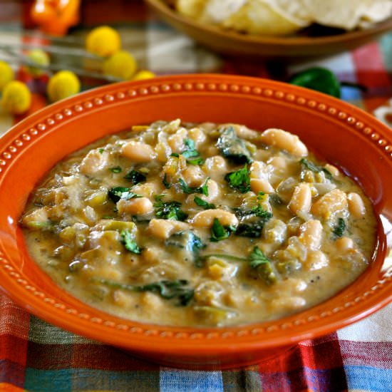Creamy Vegan White Bean Chili