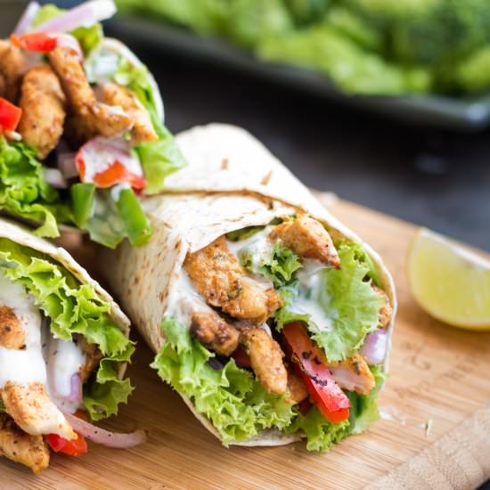 Tandoori Chicken Wraps