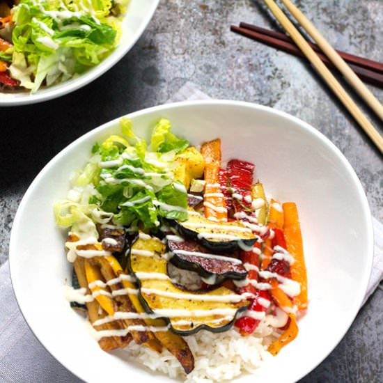 Coconut Rice Fall Veggie Bowl