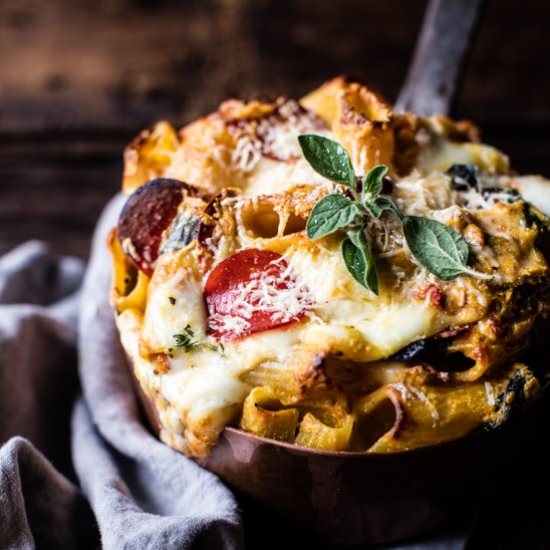 Baked 4 Cheese Butternut Pasta