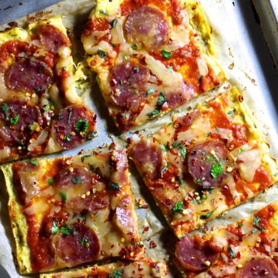Spaghetti Squash Pizza Crust