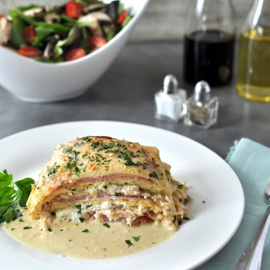 Chicken Cordon Bleu Lasagna
