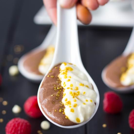 Dark and White Chocolate Mousse