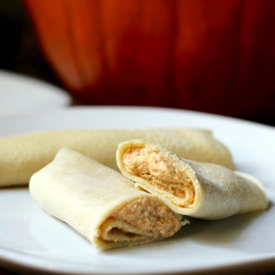 Skinny Pumpkin Ricotta Crepes
