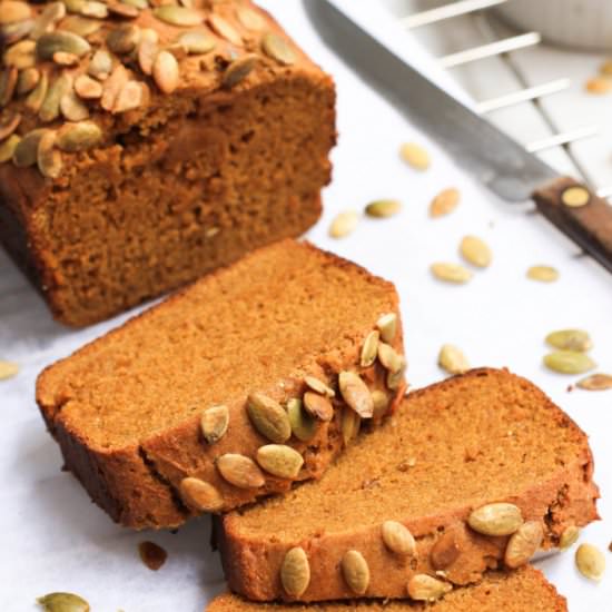 Gluten-free Vegan Pumpkin Bread