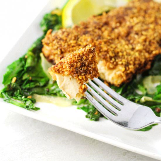 Walnut Crusted Mahi Mahi