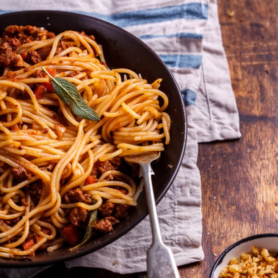 Pork bolognese