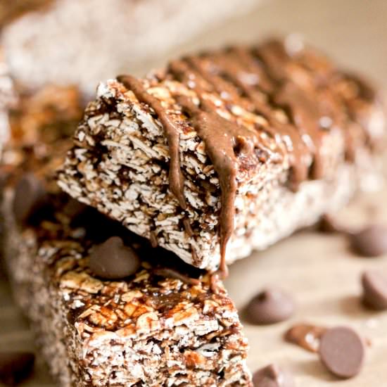 Healthy Nutella Granola Bars
