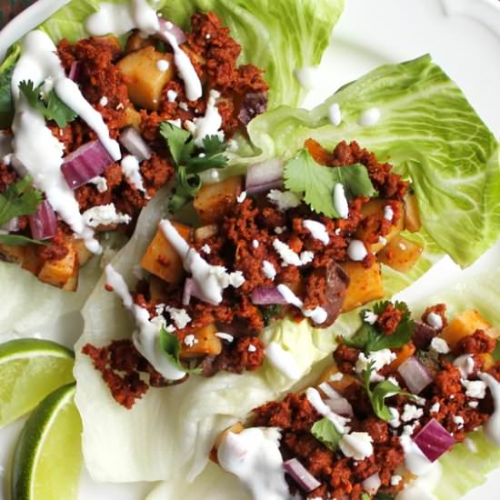 Chorizo Taco Lettuce Wraps