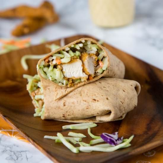 Honey Sesame Chicken Salad Wraps