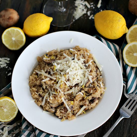 White Wine Brown Rice Risotto