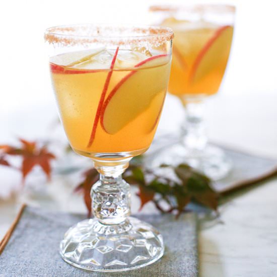 spiced mezcal apple cider cocktail