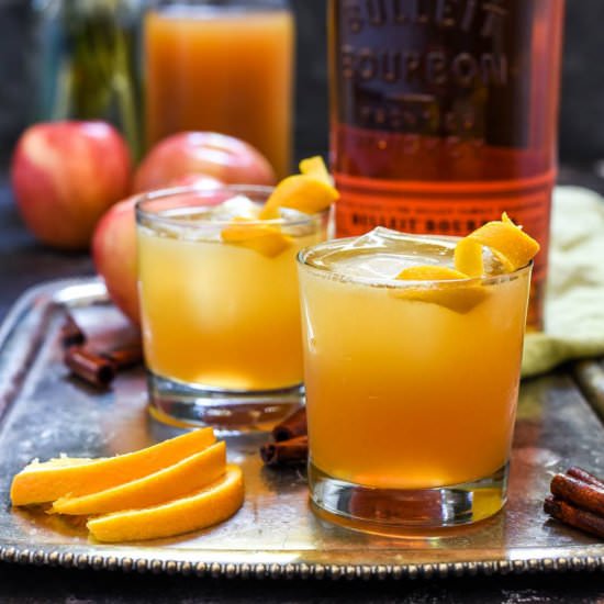 Bourbon Apple Cider Cocktail