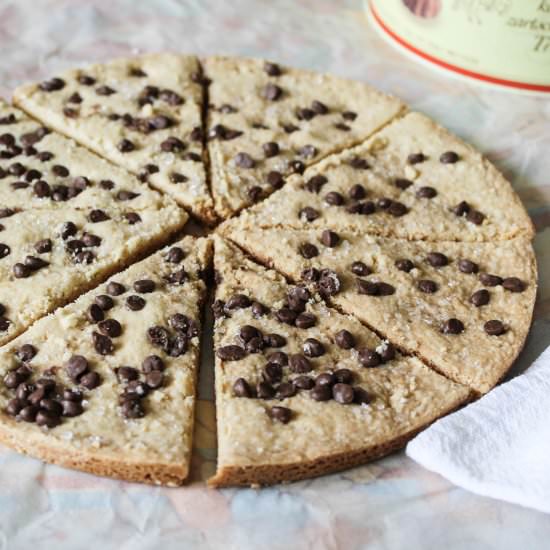 Chocolate Chip Shortbread Triangles