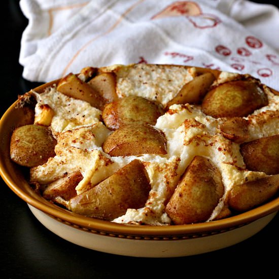 Baked Puffy Omelet with Spiced Pear