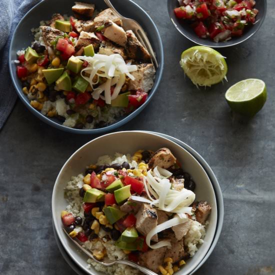 Cauliflower Rice Burrito Bowls
