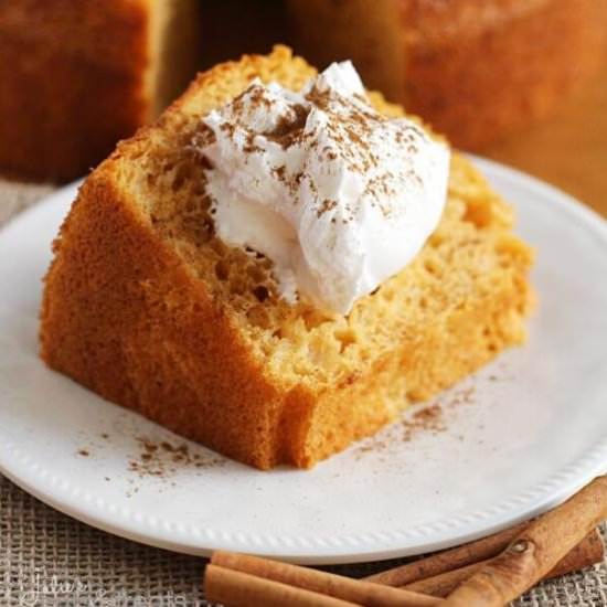 Pumpkin Angel Food Cake