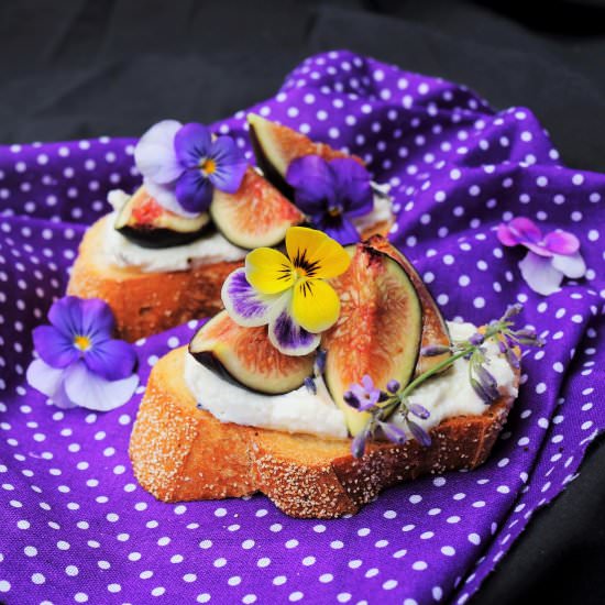 Ricotta Fig Lavender Crostini