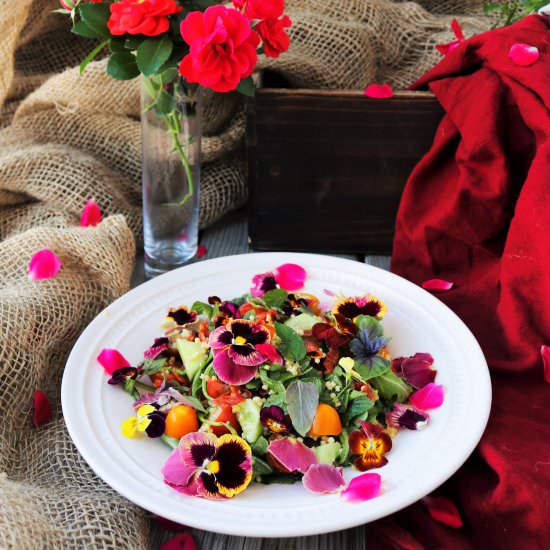 Millet Tomato Crispy Salami Salad