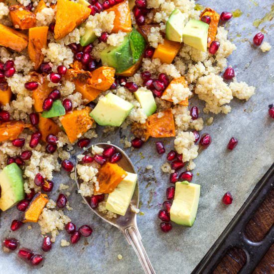 butternut squash salad with quinoa