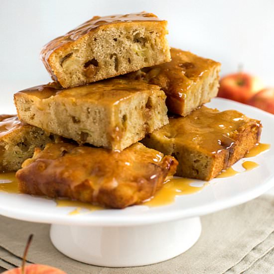 Toffee apple blondies