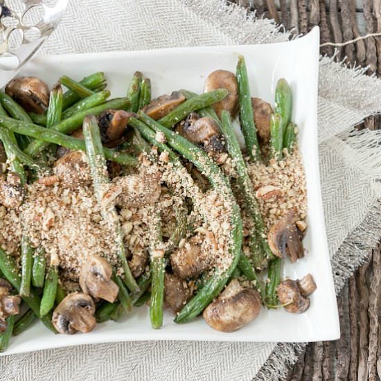 Marsala Roasted Green Beans Mushroo