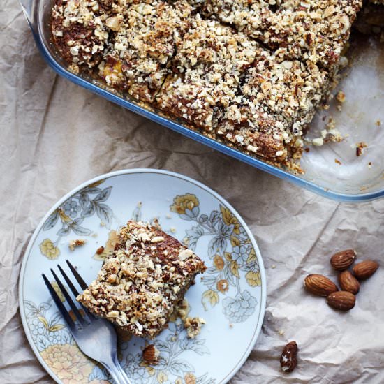 Peach Almond Snack Cake