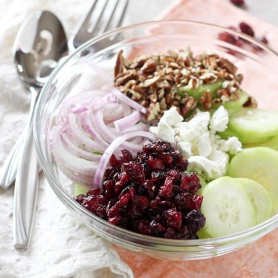 cranberry pecan cucumber salad