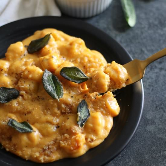 Pumpkin Gnocchi Mac and Cheese