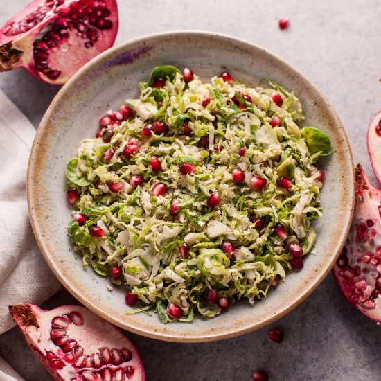 Pomegranate Brussels Sprouts Salad