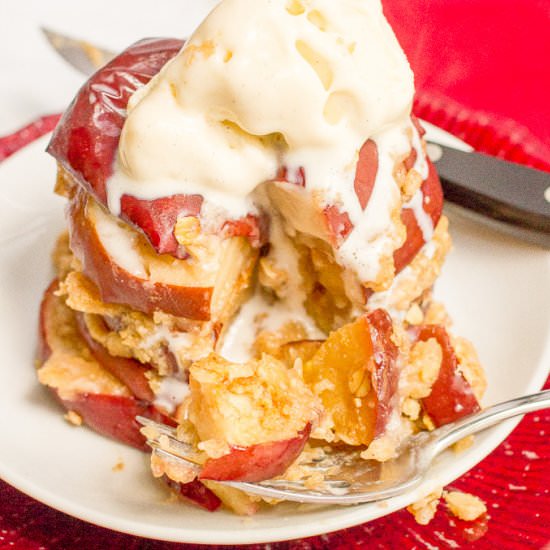 Easy healthy apple crisp stacks