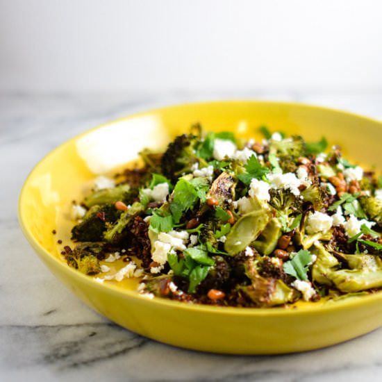 Brown Butter Broccoli over Quinoa