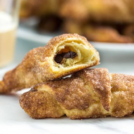 Cinnamon Glazed Chocolate Crescents