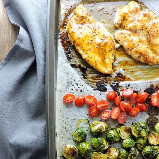 Honey BBQ Chicken Sheet Pan Dinner