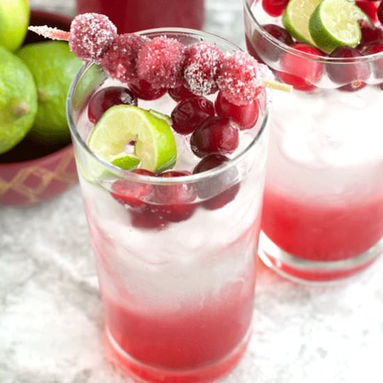 Sparkling Cranberry Lime Mocktail