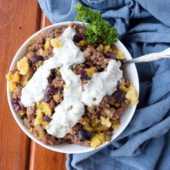 Plantain & Olive Beef Bowls
