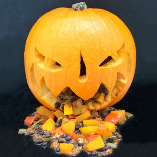 Halloween Pumpkin Chilli [vegan]