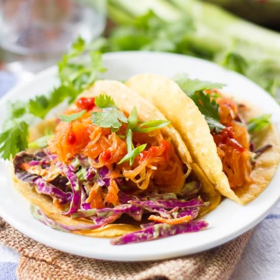 Pulled Spaghetti Squash Tacos