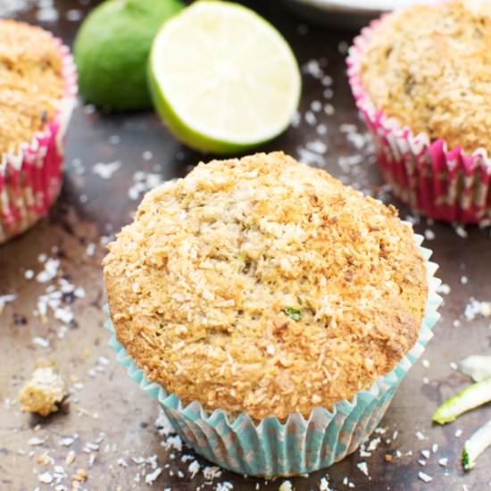 Courgette, Coconut & Lime Muffins