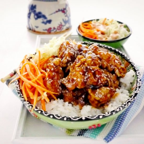 Sesame Chicken Rice Bowl