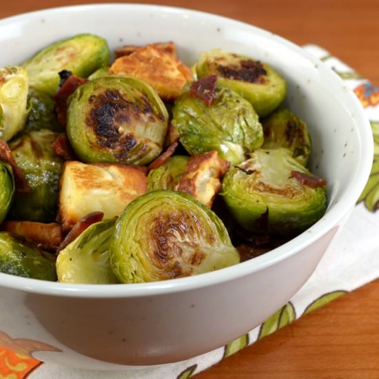 Roasted Brussels Sprouts with Bacon
