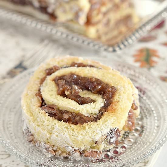 Pecan Pie Cake Roll