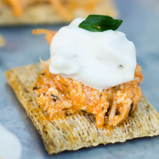 Crock Pot Buffalo Chicken Dip Bites