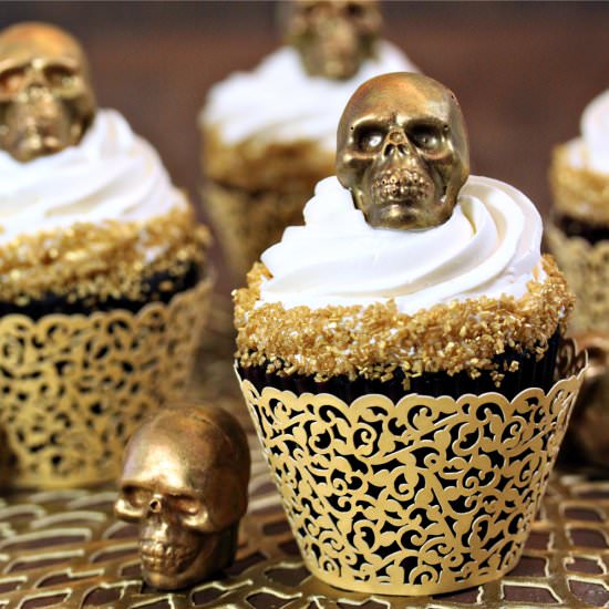 Caramel-Stuffed Chocolate Cupcakes