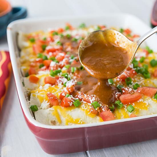 Spicy Black Bean Enchiladas