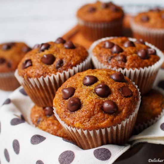 Best Banana Chocolate Chips Muffins