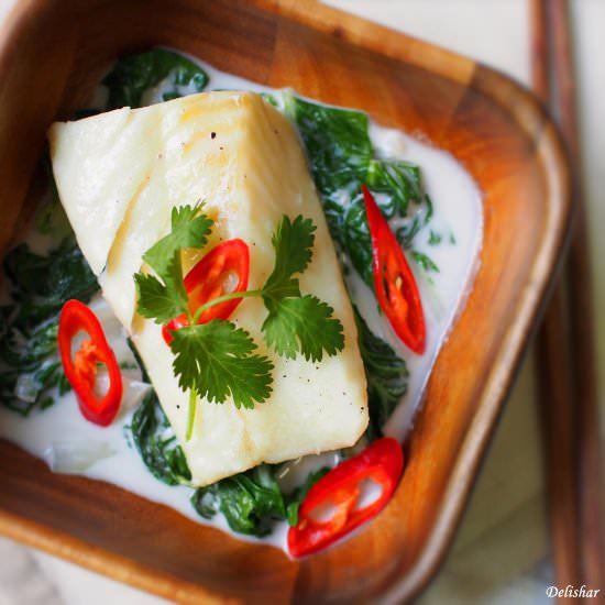 Lemongrass Coconut Milk Poached Cod